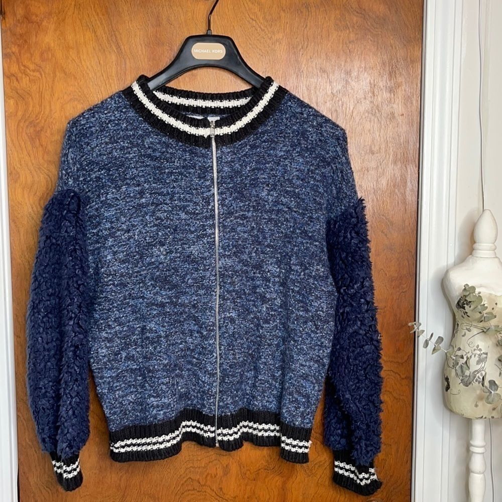 Zero Degrees Celsius Alpaca Wool Bomber Knit  Jacket M